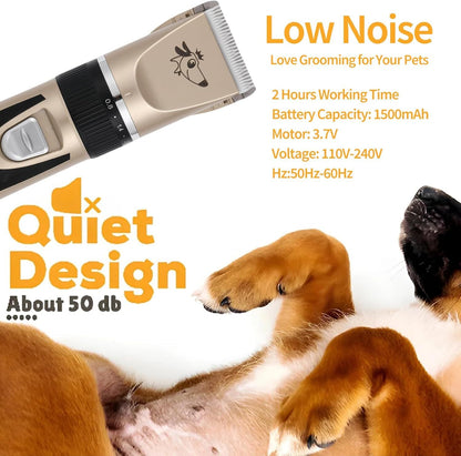pet products Pet products Professional Rechargeable Cordless Dogs Cats Horse Grooming Clippers - Professional Pet Hair Clippers with Comb Guides for Dogs Cats Horses and Other House Animals Pet Grooming Kit - Image 5