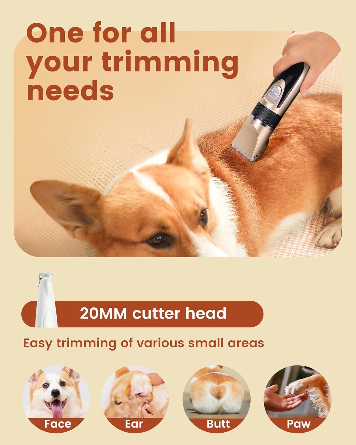 pet products Pet products Professional Rechargeable Cordless Dogs Cats Horse Grooming Clippers - Professional Pet Hair Clippers with Comb Guides for Dogs Cats Horses and Other House Animals Pet Grooming Kit - Image 6