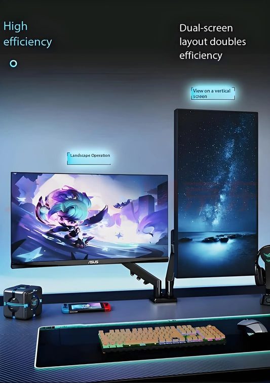 Dual Monitor Arm: 360° Rotatable, Space-Saving Desk Mount for Dual Screens, Ideal for Aussie Home & Office - Image 3