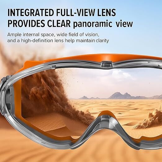 Christmas gifts Anti-Fog Safety Goggles, Outdoor Wind & Dust Protection, Clear Vision Lab & Work Goggles for Aussies(black) - Image 7