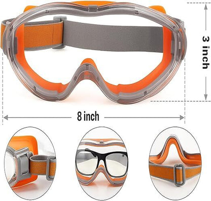Christmas gifts Anti-Fog Safety Goggles, Outdoor Wind & Dust Protection, Clear Vision Lab & Work Goggles for Aussies(blue) - Image 3