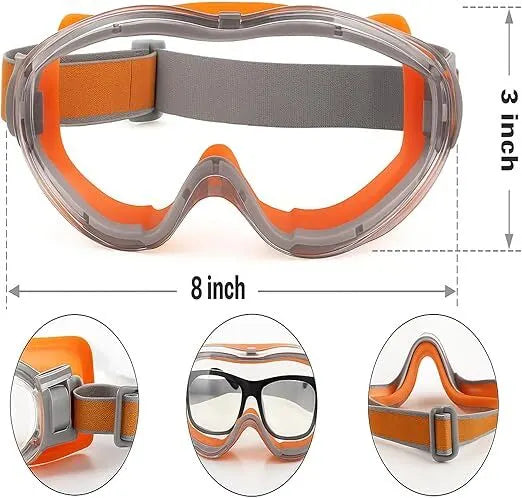 Christmas gifts Anti-Fog Safety Goggles, Outdoor Wind & Dust Protection, Clear Vision Lab & Work Goggles for Aussies(blue) - Image 3