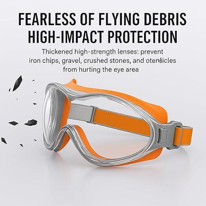 Christmas gifts Anti-Fog Safety Goggles, Outdoor Wind & Dust Protection, Clear Vision Lab & Work Goggles for Aussies(grey) - Image 6