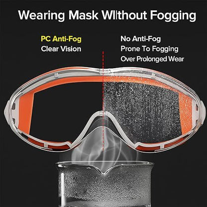 Christmas gifts Anti-Fog Safety Goggles, Outdoor Wind & Dust Protection, Clear Vision Lab & Work Goggles for Aussies(orange) - Image 7