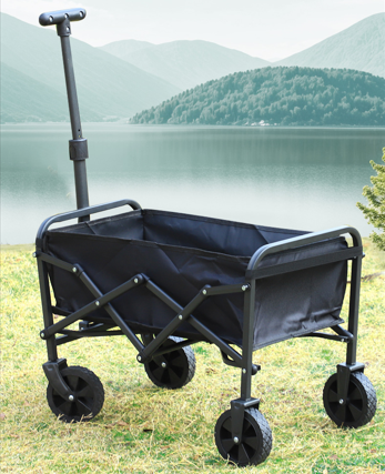Foldable Camping Wagon: Retractable Handle, Lightweight Design for Outdoor Trips, Beach & Picnics - Image 2