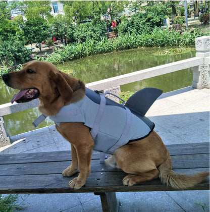 Pet products Dog Life Jacket, Cute Shark Dog Life Vest for Swimming Boating with Superior Buoyancy and Rescue Handle, Adjustable Puppy Floating Swim Vest for Small Medium Large Dogs(M) - Image 2