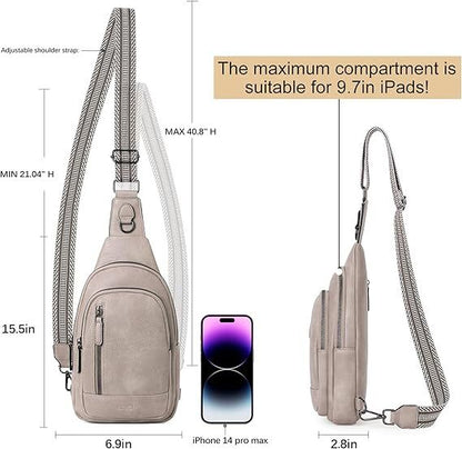 Grey Faux Leather Sling Bag: Unisex, Spacious, Reversible Crossbody for Aussies - Image 3