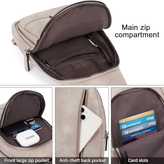 Grey Faux Leather Sling Bag: Unisex, Spacious, Reversible Crossbody for Aussies - Image 4