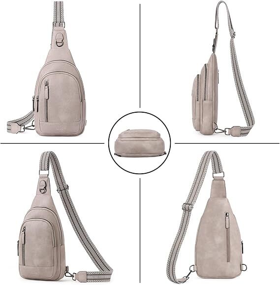 Grey Faux Leather Sling Bag: Unisex, Spacious, Reversible Crossbody for Aussies - Image 6