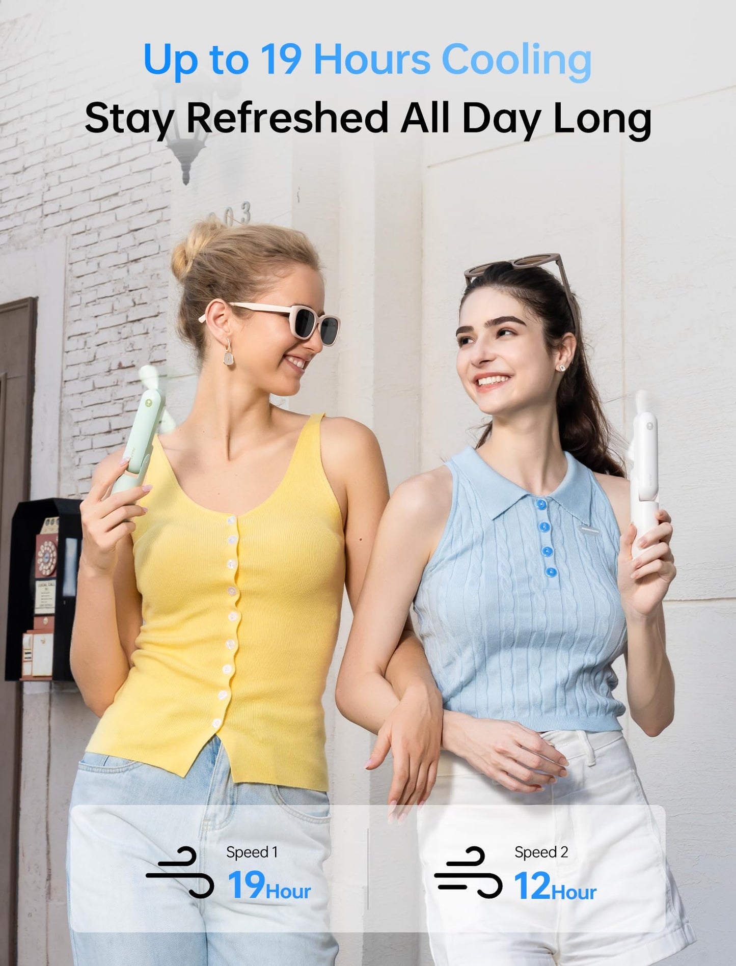 Handheld Mini Fan (White), 3-in-1 USB Rechargeable Portable Fan with Power Bank & Flashlight, Pocket Design for Travel & Summer - Image 3