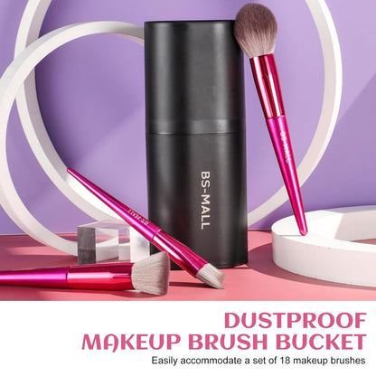 Hot red Professional Makeup Brush Set (18-Piece): Cruelty-Free, Versatile for Foundation, Blush & Eyeshadow, Ideal for Aussies - Image 3