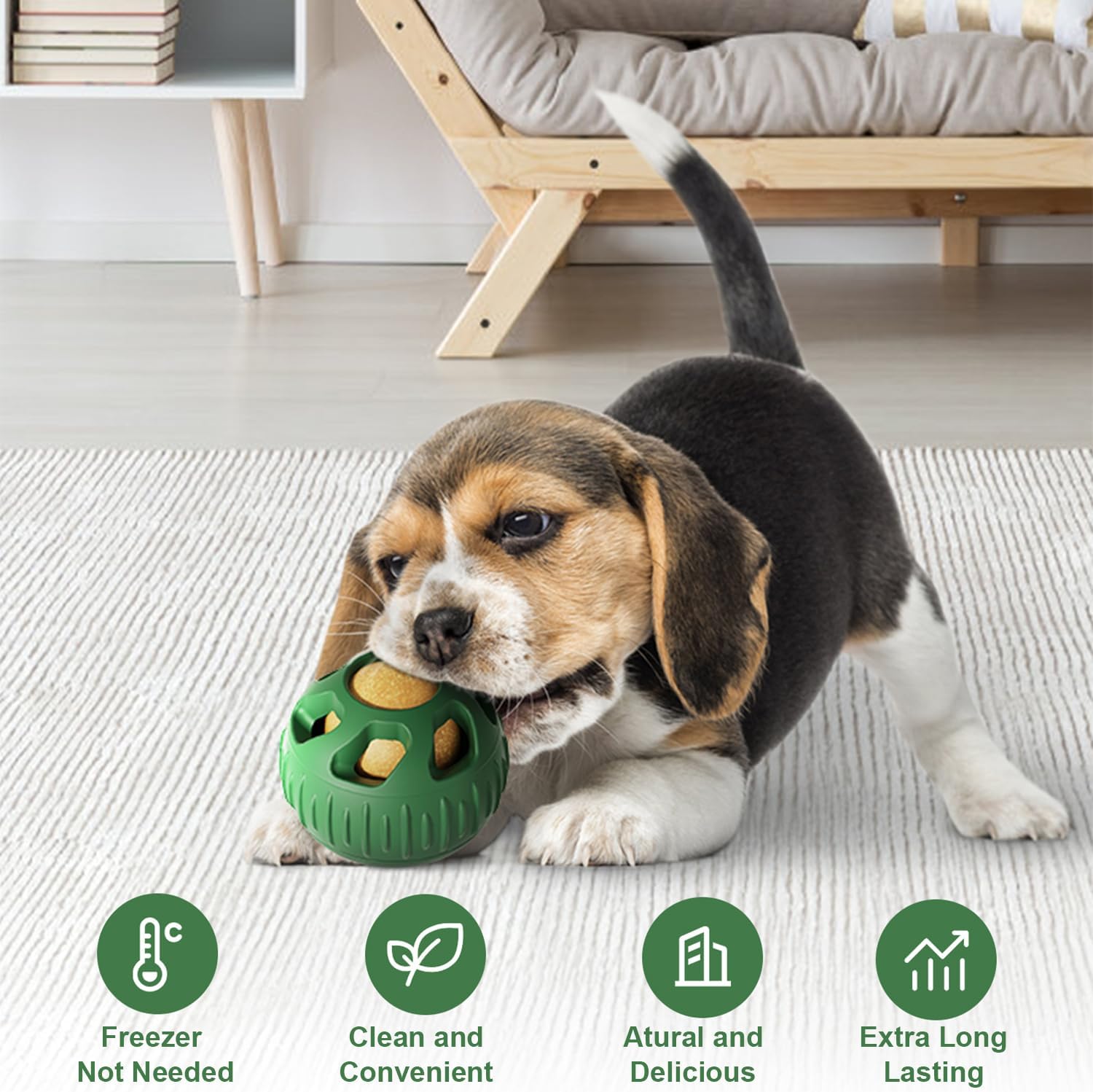 Interactive Dog Toys, Treat Dispensing Dog Toy, Chew Toys to Keep Your Pup Distracted, Frozen Dog Treats Toy for Aggressive Chewer, Durable Dog Puzzle for Small Medium Dog - Image 2
