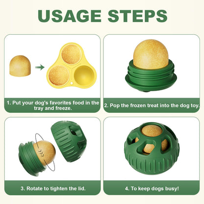 Interactive Dog Toys, Treat Dispensing Dog Toy, Chew Toys to Keep Your Pup Distracted, Frozen Dog Treats Toy for Aggressive Chewer, Durable Dog Puzzle for Small Medium Dog - Image 3