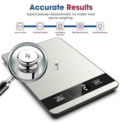 10kg/1g Precision Kitchen Scale: Ultra-Thin, Multi-Unit, Stainless Steel for Aussie Home Cooks - Image 3