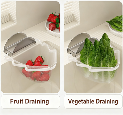 Kitchen Sink Filter Rack with 100 12cm*15cm Mesh Bags, Foldable Food Waste Strainer, Multi-functional Drain Basket（white） - Image 5
