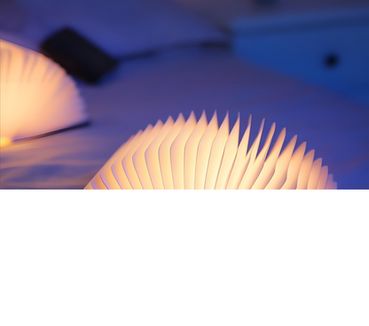 Christmas giftsRechargeable LED Book Night Light: Creative Folding Wooden Lamp with Magnetic Design for Bedrooms & Gifting(Walnut Black,M) - Image 4