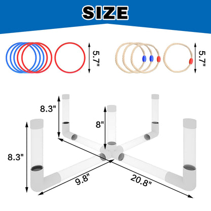 LED Ring Toss Game Set, Outdoor Indoor Yard Game for Adults & Kids with Light-Up Targets, Compact Carry for Parties & Family Fun - Image 6