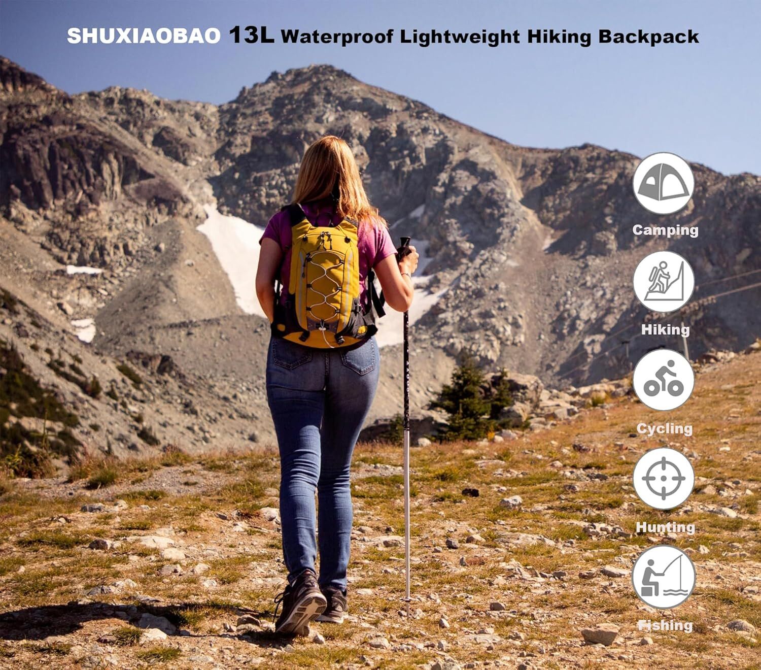Small Hiking Backpack Lightweight Waterproof Daypack for Camping Cycling Fitness Outdoor Sports - Women Men Teens - Image 4