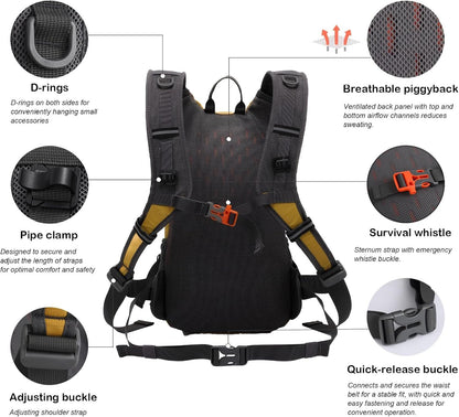 Small Hiking Backpack Lightweight Waterproof Daypack for Camping Cycling Fitness Outdoor Sports - Women Men Teens - Image 6
