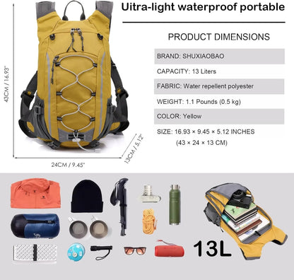 Small Hiking Backpack Lightweight Waterproof Daypack for Camping Cycling Fitness Outdoor Sports - Women Men Teens - Image 5