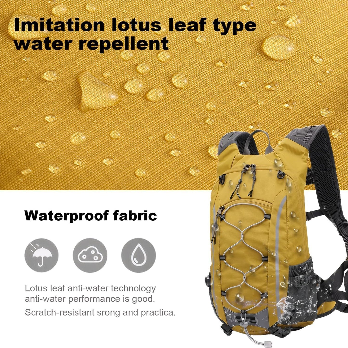 Small Hiking Backpack Lightweight Waterproof Daypack for Camping Cycling Fitness Outdoor Sports - Women Men Teens - Image 6