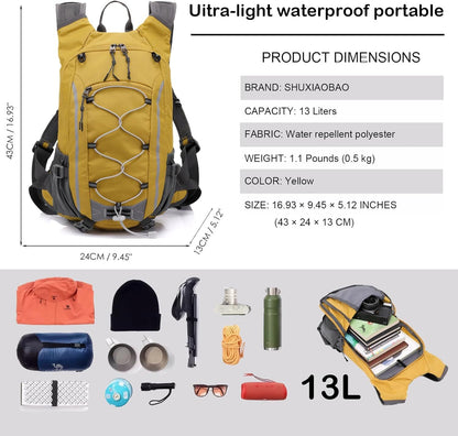 Small Hiking Backpack Lightweight Waterproof Daypack for Camping Cycling Fitness Outdoor Sports - Women Men Teens - Image 2