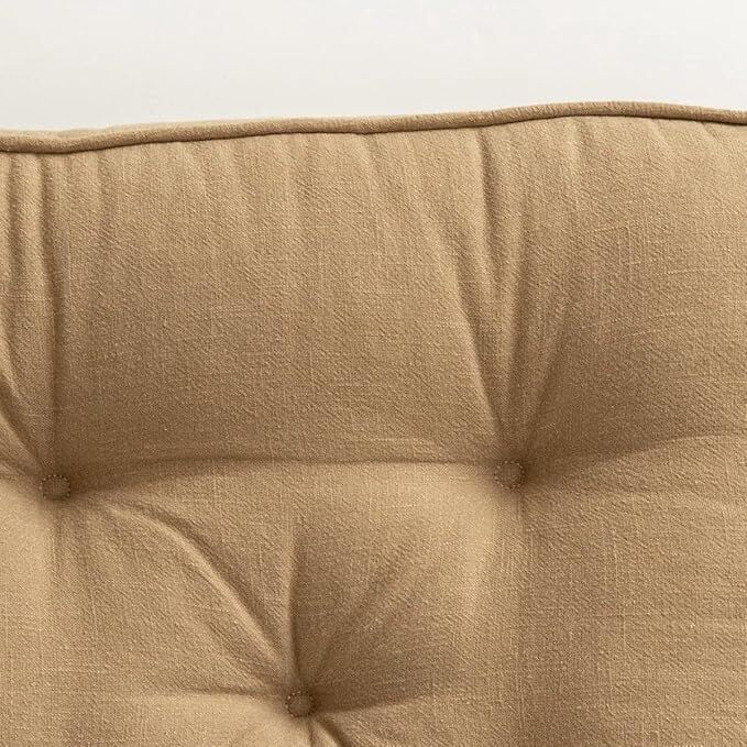 43×43×6cm Linen Cotton Thick Seat Cushion: Plush, Solid-Colour, for Office & Home Chairs, Aussie Comfort Essential（Bean Coffee） - Image 6