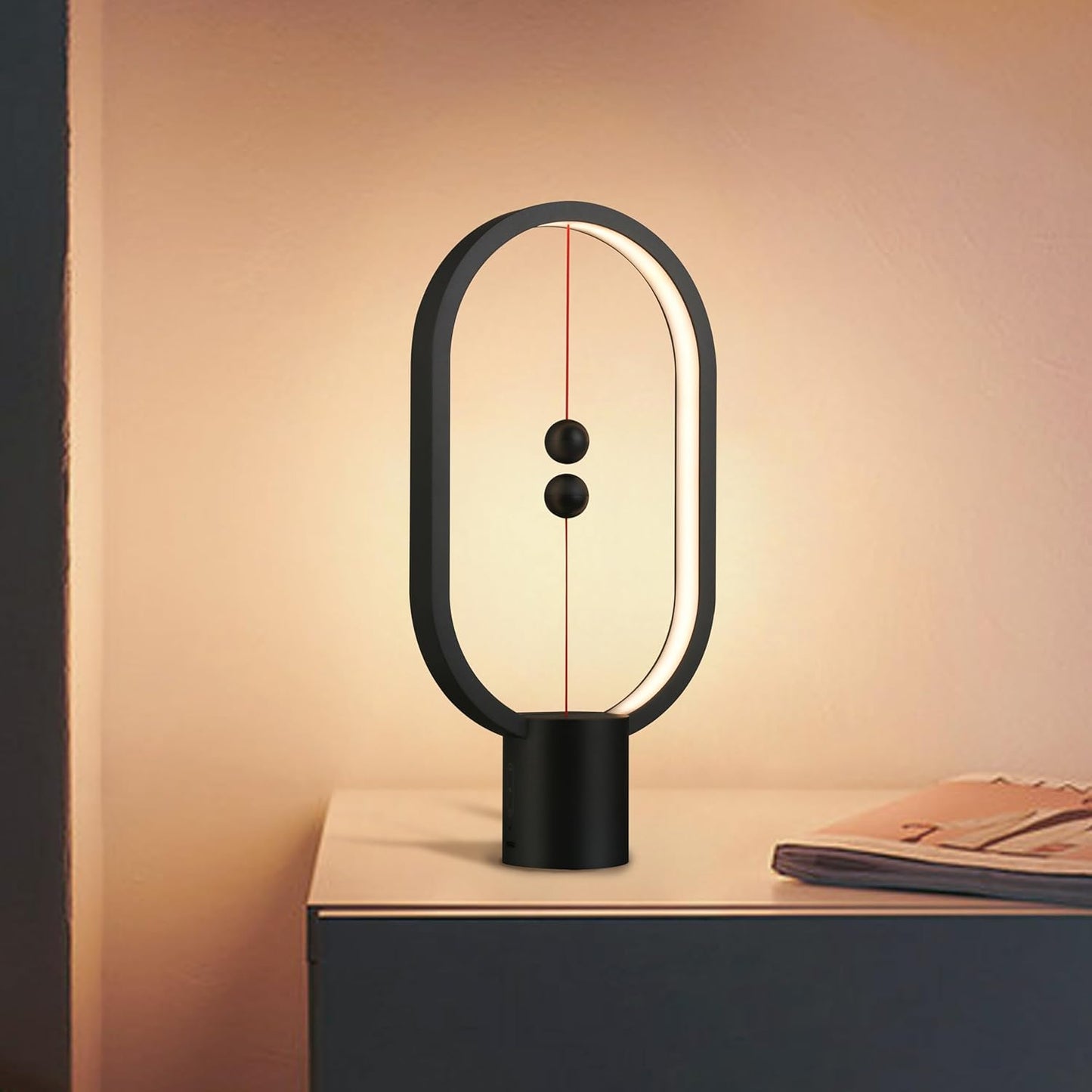 Black Magnetic Balance LED Table Lamp: USB-Powered, Dimmable Eye-Care Light with Award-Winning Design for Australian Homes & Offices - Image 5
