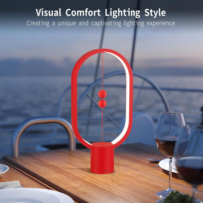Red Magnetic Balance LED Table Lamp: USB-Powered, Dimmable Eye-Care Light with Award-Winning Design for Australian Homes & Offices - Image 5