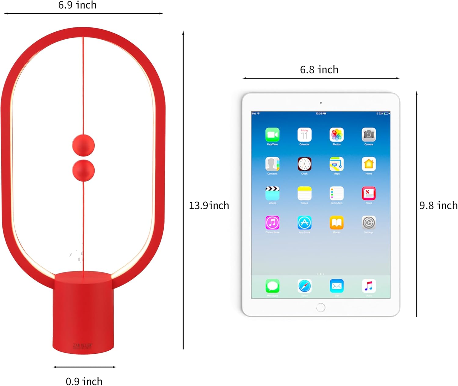 Red Magnetic Balance LED Table Lamp: USB-Powered, Dimmable Eye-Care Light with Award-Winning Design for Australian Homes & Offices - Image 7