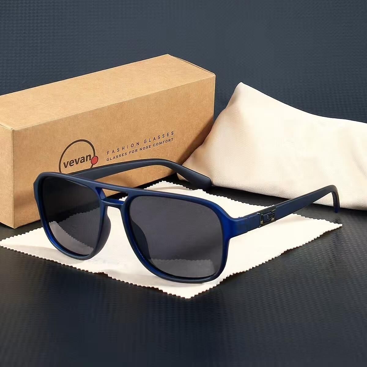 "Retro trend" classic box sunglasses-modified face, with no pressure, out of the street focus! - Image 3