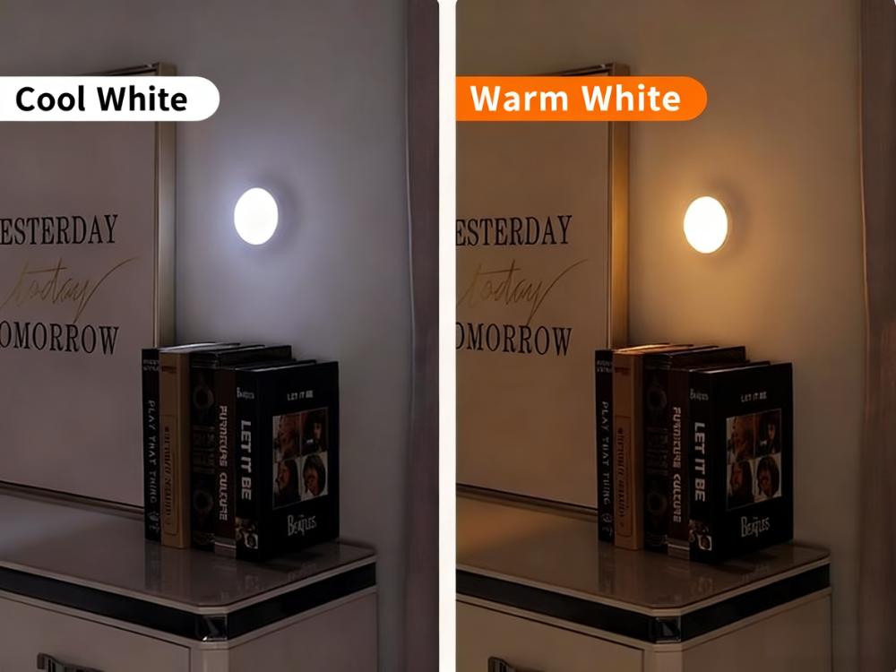 Motion Sensor LED Night Light, 86mm Diameter Smart Induction Lamp with USB Charging & Magnetic Mount, Long-Lasting Battery - Image 6