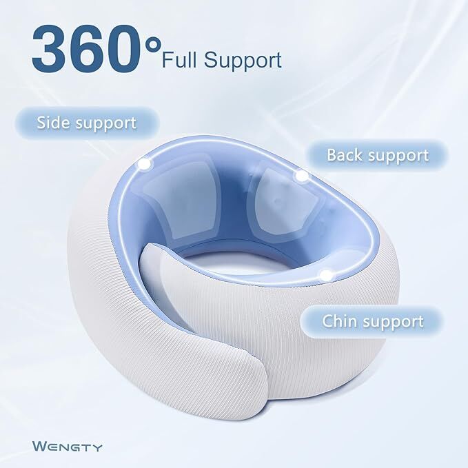 Travel Pillows for Airplanes,Memory Foam Neck Pillow for Traveling,Smooth & Cooling Fabric Plane Pillow for Long Flight,Ideal for Travels,Airplanes,Offices,Cars (Gray, Standard-Broad Fit) - Image 7
