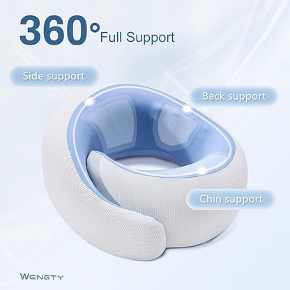 Travel Pillows for Airplanes,Memory Foam Neck Pillow for Traveling,Smooth & Cooling Fabric Plane Pillow for Long Flight,Ideal for Travels,Airplanes,Offices,Cars (Gray, Standard-Broad Fit) - Image 7