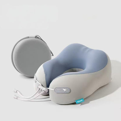Cooling Memory Foam Neck Pillow for Travel-U-Shaped Ergonomic Travel Pillow for Adults,Flight Neck Pillow with Portable Case,Breathable Ice Silk Cover,Slow Rebound Support for Airplane,Car - Image 6