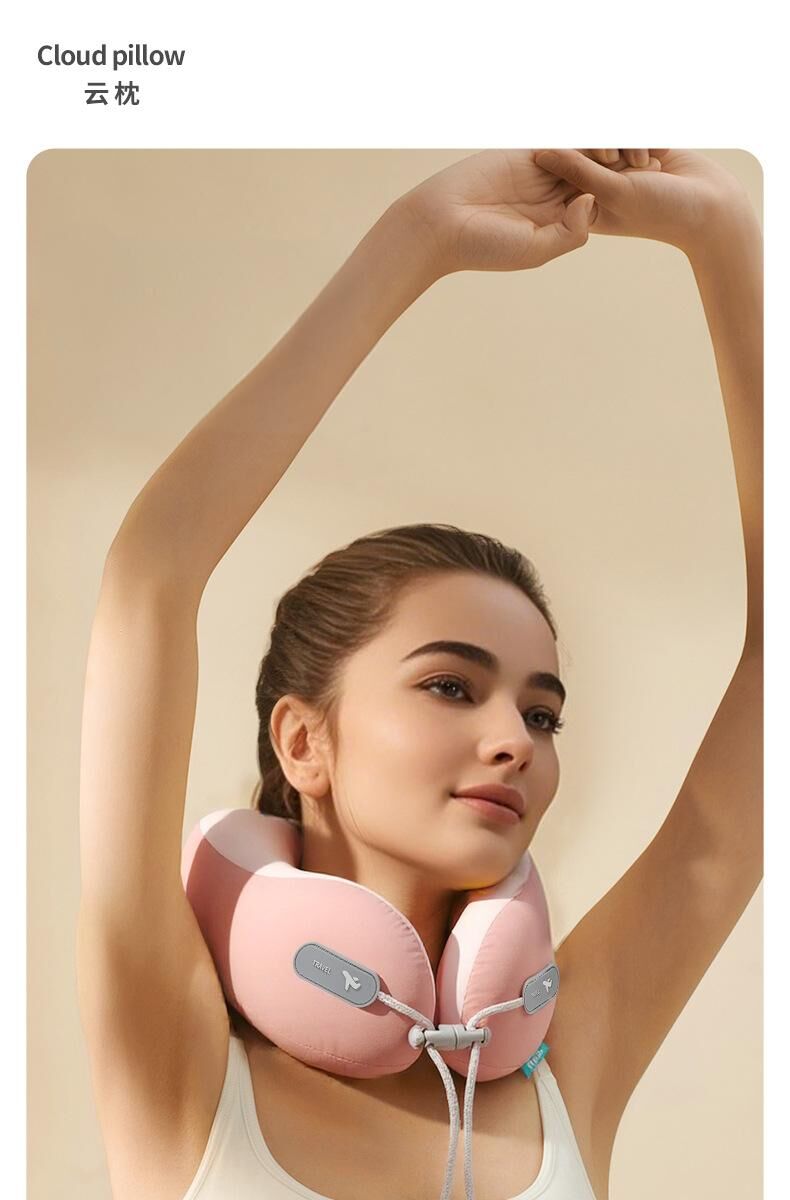 Cooling Memory Foam Neck Pillow for Travel-U-Shaped Ergonomic Travel Pillow for Adults,Flight Neck Pillow with Portable Case,Breathable Ice Silk Cover,Slow Rebound Support for Airplane,Car - Image 4