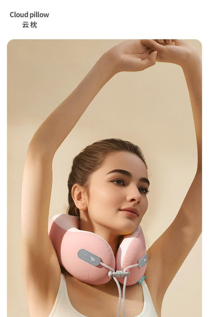 Cooling Memory Foam Neck Pillow for Travel-U-Shaped Ergonomic Travel Pillow for Adults,Flight Neck Pillow with Portable Case,Breathable Ice Silk Cover,Slow Rebound Support for Airplane,Car - Image 4