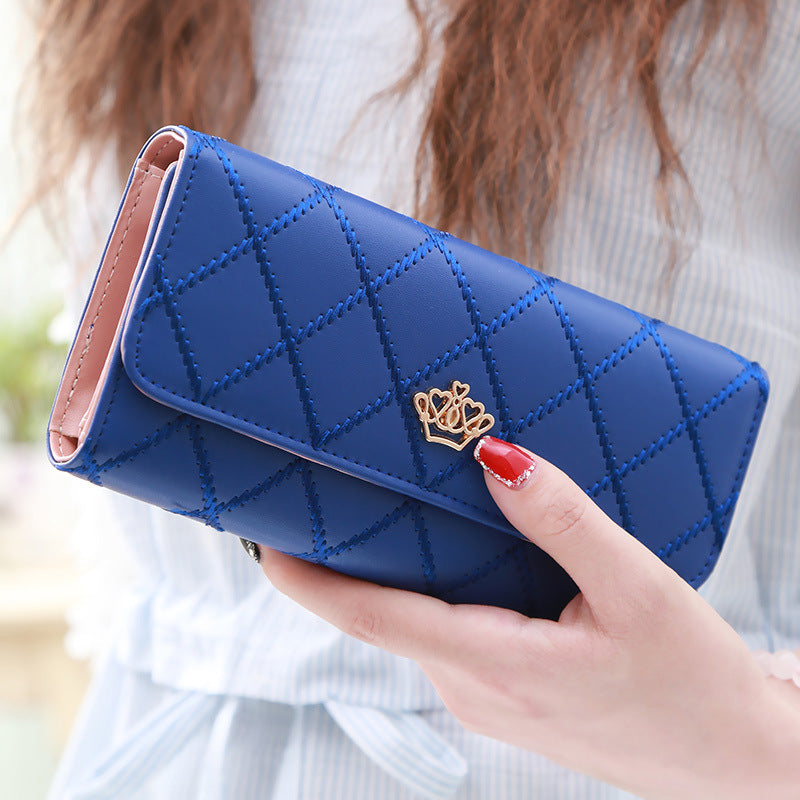 Christmas gift Women's Quilted Leather Wallet, Stylish Long Clutch with Heart Accent, for Cards & Cash Organization（red） - Image 4