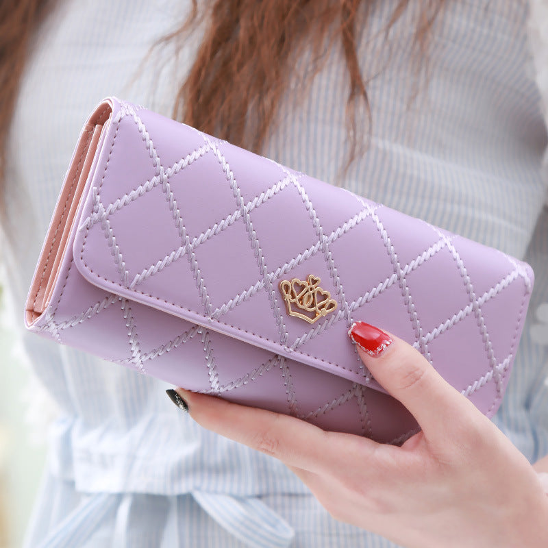Christmas gift Women's Quilted Leather Wallet, Stylish Long Clutch with Heart Accent, for Cards & Cash Organization（green） - Image 8