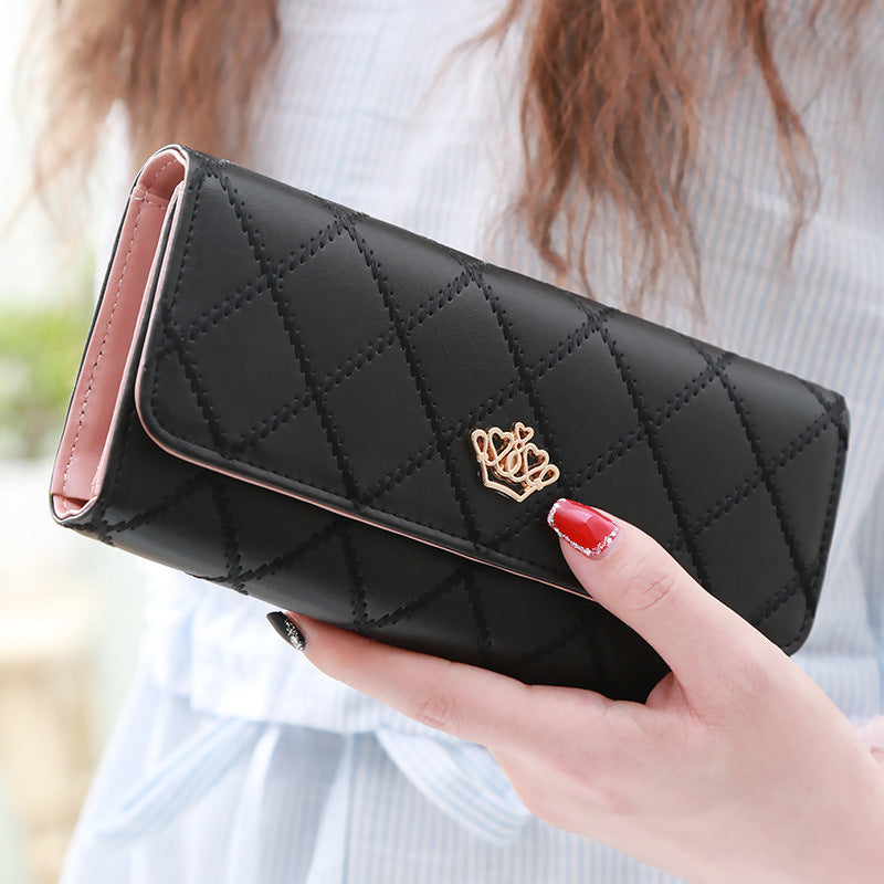 Christmas gift Women's Quilted Leather Wallet, Stylish Long Clutch with Heart Accent, for Cards & Cash Organization（yellow） - Image 5