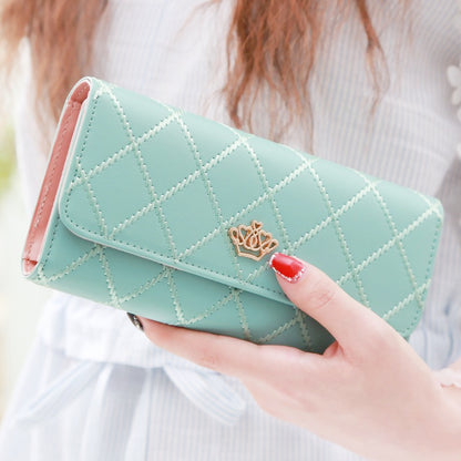 Christmas gift Women's Quilted Leather Wallet, Stylish Long Clutch with Heart Accent, for Cards & Cash Organization（yellow） - Image 6