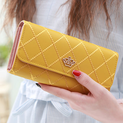 Christmas gift Women's Quilted Leather Wallet, Stylish Long Clutch with Heart Accent, for Cards & Cash Organization（blue） - Image 6