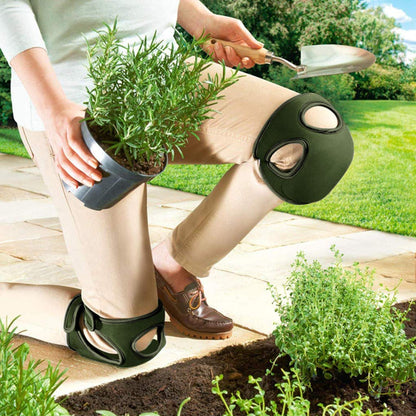 Olive Green Gardening Knee Pads (2-Pack): Ultra-Thick Memory Foam, Adjustable Straps – Ideal for Gardening, Cleaning, Flooring & Work - Image 2