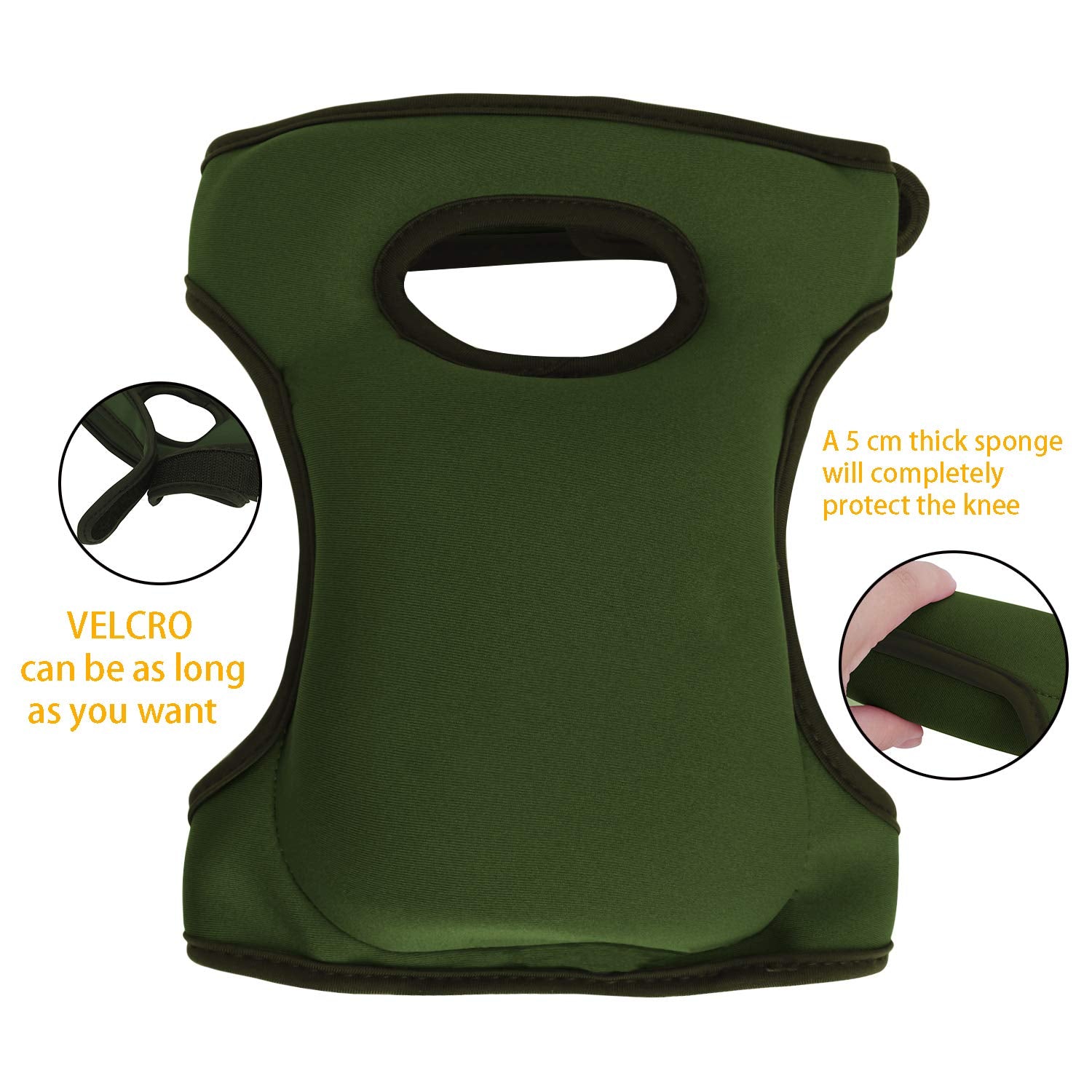 Olive Green Gardening Knee Pads (2-Pack): Ultra-Thick Memory Foam, Adjustable Straps – Ideal for Gardening, Cleaning, Flooring & Work - Image 5