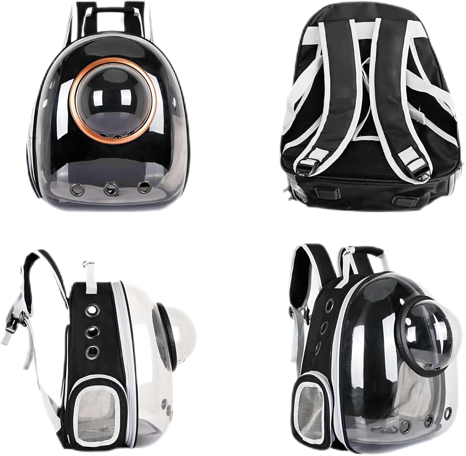 pet products Pet Space Capsule Backpack, Small Medium Cat Puppy Dog Carrier, Transparent Breathable Heat Proof, Pet Carrier for Travel Hiking Walking Camping, Grey - Image 7