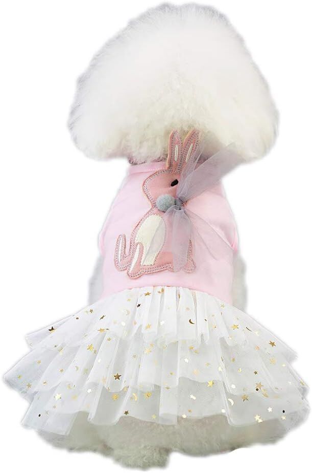 pet products Small Dog Dress Female Tiny Puppy Clothes Girl Tutu for Dogs Dresses Harness Birthday Apparel（Chest circumference32cm, back length20cm, neck circumference23cm） - Image 3