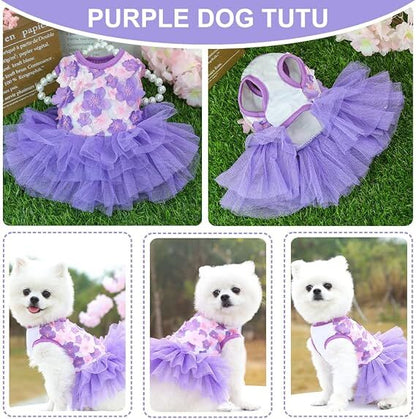 pet products Fall Dog Dresses for Small Dogs Girl 3 Pack Summer Puppy Clothes Outfit Apparel Female Cute Cat Skirt - Image 6