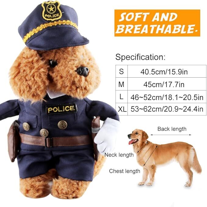 pet products Pet Cosplay Outfit, Funny Dog Cat Party Costume Puppy Uniform Pet Cosplay Clothes for Halloween Christmas Theme Party - Image 7