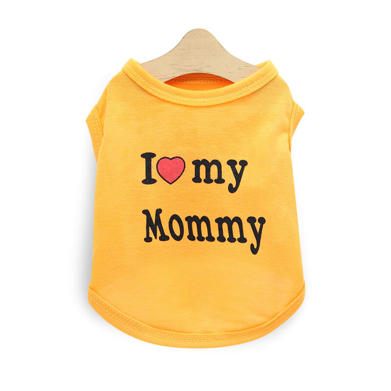 Pet products 4-Piece Pet Vest Set for Summer - Includes 4 Versatile Vests with I ❤️ my Mommy Message, Lightweight Breathable Fabric Perfect for Dogs and Cats in Warm Weather（M） - Image 2