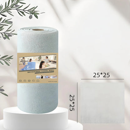 Christmas gift 50-Piece 25x25cm Polycotton Cleaning Cloth Roll, Reusable Dual-Use Dish & Surface Wipes for Home & Kitchen（blue） - Image 8